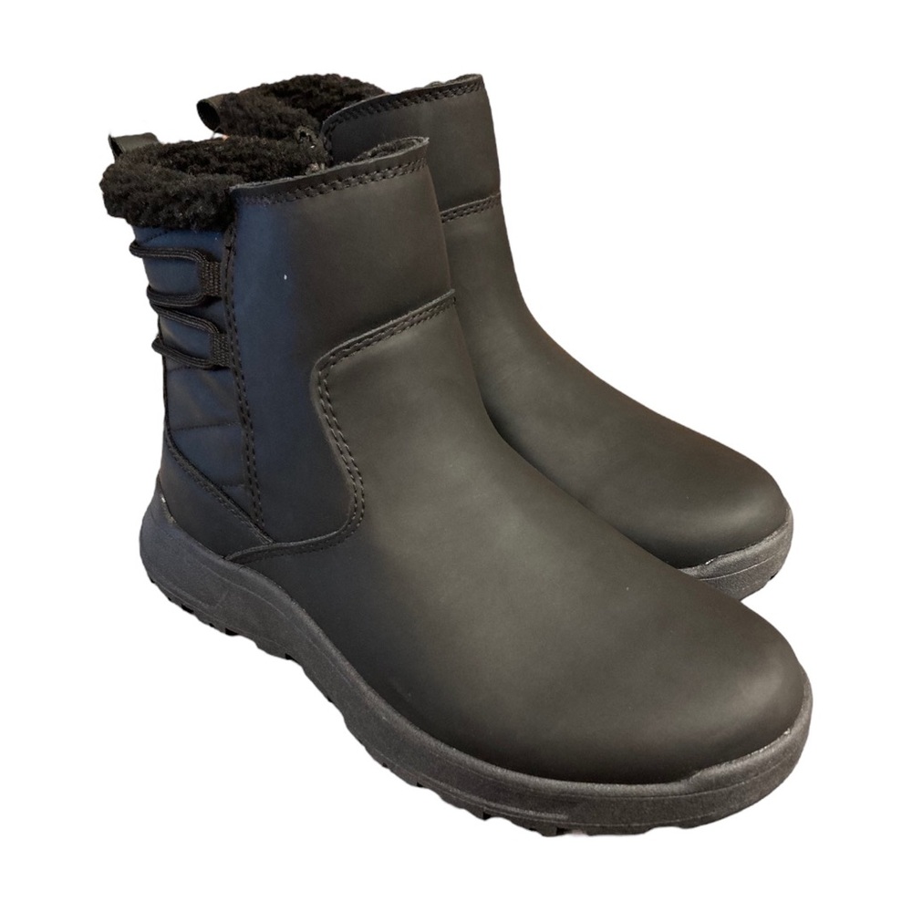 EDDIE BAUR “SIREN” BLACK WINTER BOOTS. LINED WARM CUSHIONED FOOTBED. NEW